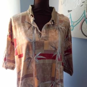 KAYLUA BAY MEN'S XL HAWAIIAN POLO SHORT SLEEVE S